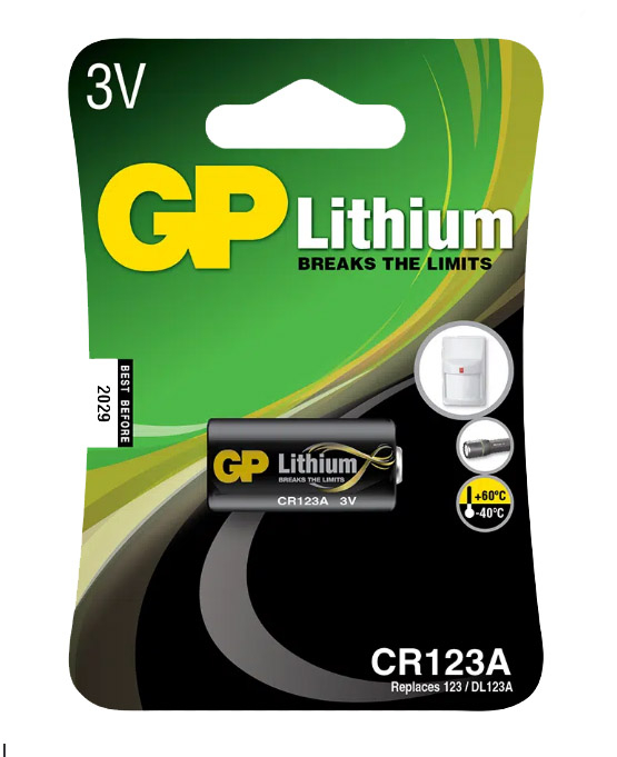 GP 3 V Lithium Cell - CR123A Batteri