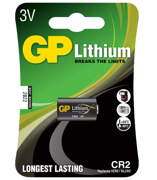GP 3 V Lithium Cell CR2 Batteri